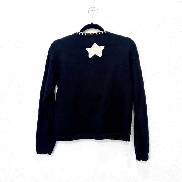 Liz Claiborne Black and White sugar cookie Knit cardigan small - Picture 8 of 10